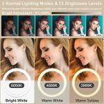 13" Selfie Ring Light with 76" Tripod Stand & 3 Phone Holder, LED Camera Ringlight with 48 RGB Colors Modes & Musical Rhythm Mode and 12 Brightness Dimmable for Makeup/Photography/Videos/Vlog/TikTok