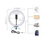MeeA Led Ring Light 10 Inches - O Ring Lights with Phone Holder, 3 Dimmable Color 10 Brightness Levels, LED Lighting for Phone/Streaming/Photography/Makeup