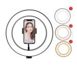 MeeA Led Ring Light 10 Inches - O Ring Lights with Phone Holder, 3 Dimmable Color 10 Brightness Levels, LED Lighting for Phone/Streaming/Photography/Makeup