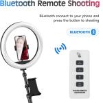 LED Ring Light 14" 360 Photo Booth Accessories,for Live Streaming & YouTube Video, Dimmable Desk Makeup Ring Light for Photography, Shooting with 3 Light Modes & 10 Brightness Level