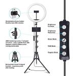 13" Selfie Ring Light with 76" Tripod Stand & 3 Phone Holder, LED Camera Ringlight with 48 RGB Colors Modes & Musical Rhythm Mode and 12 Brightness Dimmable for Makeup/Photography/Videos/Vlog/TikTok