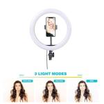 MeeA Led Ring Light 10 Inches - O Ring Lights with Phone Holder, 3 Dimmable Color 10 Brightness Levels, LED Lighting for Phone/Streaming/Photography/Makeup