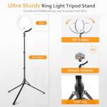 Aureday 12'' Ring Light with 62'' Tripod Stand and Magnetic Phone Holder, LED Ringlight with Selfie Wireless Remote, Circle Lighting for Video Recording, Makeup, TikTok, Photography