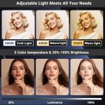 Rechargeable Ring Light Without Stand, Cordless Square Ring Light for 360 Photo Booth Accessories, Phone Video Stabilizer for iPhone with 4000mAh Built-in Battery for Video Recording Streaming