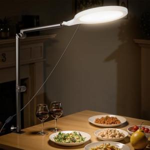 Ring Light for Streaming, 10" LED Ring Light for Desk with Clamp, 360°Rotate & Flexible Height Full-Screen Overhead Ringlight for Video Recording, TikTok, YouTube, Live Streaming, Content Creation