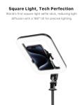 M MYBAT PRO Selfie Ring Light with 72" Tripod Stand - Extendable Selfie Stick with Light for Phone, Live Streaming, Makeup, Travel, Gaming, Video, Includes Phone Holder& USB-C Powered