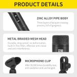 XTUGA New DI7 7 PCS Wireless Dynamic Drum Mic Kit Metal Kick Bass, Tom/Snare & Cymbals Microphone-Use for Drums, Vocal, Other Instrument with Thread Clip On Stage