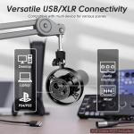 FIFINE Dynamic Microphone and Heavy Duty Boom Arm Kit,XLR/USB Podcast Recording PC Mic Set with Headphone Jack, Monitoring Volume Control, Windscreen for Vocal Streaming Voice-Over Gaming (K688+BM63)