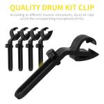 XTUGA New DI7 7 PCS Wireless Dynamic Drum Mic Kit Metal Kick Bass, Tom/Snare & Cymbals Microphone-Use for Drums, Vocal, Other Instrument with Thread Clip On Stage