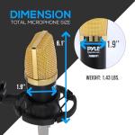 Pyle Audio Condenser Microphone Kit – Professional 3.5mm/XLR Vocal Recording Mic System with Adjustable Shock Mount, Crisp Sound Pickup, Ideal for Streaming, Podcasting, Voice-Overs, Studio Use