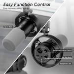 FIFINE Dynamic Microphone and Heavy Duty Boom Arm Kit,XLR/USB Podcast Recording PC Mic Set with Headphone Jack, Monitoring Volume Control, Windscreen for Vocal Streaming Voice-Over Gaming (K688+BM63)
