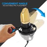 Pyle Audio Condenser Microphone Kit – Professional 3.5mm/XLR Vocal Recording Mic System with Adjustable Shock Mount, Crisp Sound Pickup, Ideal for Streaming, Podcasting, Voice-Overs, Studio Use
