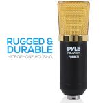 Pyle Audio Condenser Microphone Kit – Professional 3.5mm/XLR Vocal Recording Mic System with Adjustable Shock Mount, Crisp Sound Pickup, Ideal for Streaming, Podcasting, Voice-Overs, Studio Use