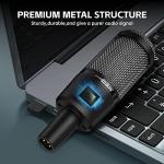 PROAR XLR Podcast Microphone Professional Cardioid Condenser Microphone for PC Computer Studio XLR Mic Kit for Recording/Podcasting/Streaming/Voice Over/ASMR/Home Studio/YouTube with Desktop Stand
