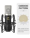 TONOR Condenser Microphone 192kHz/24Bit, USB Cardioid Computer Mic Kit with Upgraded Boom Arm/Spider Shock Mount for Recording, Streaming, Gaming, Podcasting, Voice Over, YouTube, TC-2030
