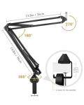 TONOR Condenser Microphone 192kHz/24Bit, USB Cardioid Computer Mic Kit with Upgraded Boom Arm/Spider Shock Mount for Recording, Streaming, Gaming, Podcasting, Voice Over, YouTube, TC-2030