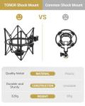 TONOR Condenser Microphone 192kHz/24Bit, USB Cardioid Computer Mic Kit with Upgraded Boom Arm/Spider Shock Mount for Recording, Streaming, Gaming, Podcasting, Voice Over, YouTube, TC-2030