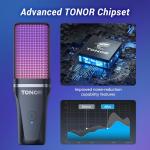 TONOR Gaming USB Microphone for PC, RGB Condenser Computer Mic with Tripod Stand, Quick Mute, Gain Control, for Gaming, Streaming, Podcasting, Recording, Cardioid Mic Kit for Laptop/PS4/PS5 TC777 Pro