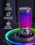 talomen Gaming Microphone for PC Computer, USB Streaming Condenser Mic Kit with RGB, Quick Mute, Gain Knob, Boom Arm Stand, Pop Filter for Podcasts YouTube F8S
