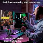 TECURS RGB Gaming Streaming Recording PC Microphone Kit,USB Condenser Computer Mic Bundle for Podasts,Audio,Vocal,Video on Mac/Desktop/Laptop,with Boom Arm Stand, Black