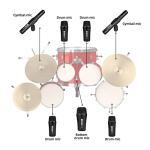D Debra DK7 Pro 7-Piece Wired Drum Microphone Kit for Performing and Recording Drummers, Includes Mics, Mic Clip with Options for Kick Drums, Snare, Rack/Floor Toms, Congas and Cymbals