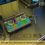 Podcast Equipment Bundle for 2 Mic Tiktok Video Content Creator Kit, Audio Interface DJ Mixer Sound Card Board Condenser Microphone kit Perfect for Studio Live Streaming for Smartphone PCYouTubeLaptop