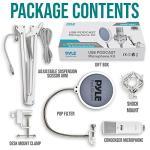 Pyle USB Condenser Microphone Streaming Kit - Professional Computer/Mac Mic Audio Cardioid Boom with Adjustable Arm Stand & Pop Filter for Podcast, Gaming, Studio, YouTube