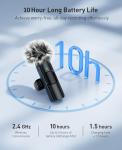 MENERESAS 3-in-1 Mini Microphone for iPhone: Wireless Lavalier Microphones for iOS/Android/Camera - Noise Reduction Lapel Mic for​​Live Stream - HiDefSound for Video Mavericks