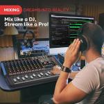 PYLE 12-Channel Bluetooth Studio Audio Mixer - DJ Sound Controller Interface with USB Drive for PC Recording Input, RCA, XLR Microphone Jack, 48V Power, For Professional and Beginners - PMXU128BT