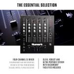 Numark M6 USB - 4-Channel DJ Mixer with Built-In Audio Interface, 3-Band EQ, Microphone Input and Replaceable Crossfader with Slope Control,Silver/Black
