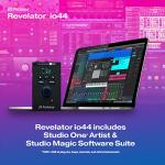 PreSonus Revelator io44 USB-C Audio Interface for music production and streaming with built-in mixer and easy-to-use effects presets plus Studio One DAW Recording Software
