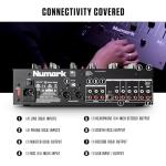 Numark M6 USB - 4-Channel DJ Mixer with Built-In Audio Interface, 3-Band EQ, Microphone Input and Replaceable Crossfader with Slope Control,Silver/Black