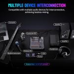 Professional DJ Audio Mixer - NEW BAXS 6 Channel DJ Bluetooth Controller Sound Mixer,USB Interface,6 XLR Mic/Line Input,AUX,FX Processor MP3 Player,+48V Phantom For Karaoke Studio Streaming Recording