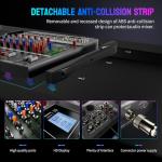 Professional DJ Audio Mixer - NEW BAXS 6 Channel DJ Bluetooth Controller Sound Mixer,USB Interface,6 XLR Mic/Line Input,AUX,FX Processor MP3 Player,+48V Phantom For Karaoke Studio Streaming Recording