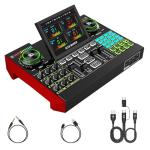 tenlamp G10 Gaming Audio Mixer, Audio Interface with 3.5mm/XLR Microphone Input, 48V Phantom Power, Voice Changer Live Sound Card for Streaming, Podcasting, Recording, and Singing Content Creation