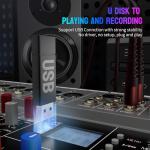 Professional DJ Audio Mixer - NEW BAXS 6 Channel DJ Bluetooth Controller Sound Mixer,USB Interface,6 XLR Mic/Line Input,AUX,FX Processor MP3 Player,+48V Phantom For Karaoke Studio Streaming Recording