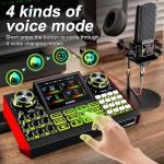 Podcast equipment bundle with live sound card audio mixer, podcast equipment with 3.5mm microphone, soundboard for phone, computer, live streaming, singing, recording, and content creation.