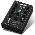 Gemini Portable Bluetooth DJ Mixer – 2-Channel Mini Audio Mixer with Wireless Input, RCA, Mic & Headphone Jacks, EQ & Crossfader – Compact DJ Mixer Board for Beginners & Mobile DJs (MM1BT)