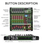 FULODE CT60 6-channel Professional mixer audio Bluetooth U disk 48V Phantom Power Source USB recording,dj mixer,Suitable for beginners as well