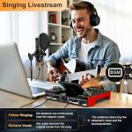 tenlamp G10 Gaming Audio Mixer, Audio Interface with 3.5mm/XLR Microphone Input, 48V Phantom Power, Voice Changer Live Sound Card for Streaming, Podcasting, Recording, and Singing Content Creation