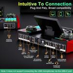 tenlamp G10 Gaming Audio Mixer, Audio Interface with 3.5mm/XLR Microphone Input, 48V Phantom Power, Voice Changer Live Sound Card for Streaming, Podcasting, Recording, and Singing Content Creation