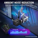 FIFINE Gaming Audio Mixer Bundle with Computer Streaming Microphone, 4-Channel RGB Mixer Set with XLR Interface, 48V Phantom Power, Dynamic Mic with Mute Button for Game Voice Podcast YouTube(SC3+AM8)