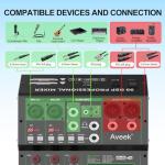 Aveek Audio Mixer,Professional Sound Board Mixing Console with USB Drive/Bluetooth/Computer/4 Channel Stereo Input DJ Mixer,48V Phantom Digital 99 DSP Effect for PC Recording Karaoke Studio Streaming