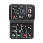 2 Channels Audio Mixer, Sound Card USB 48V Power Compact Sound Mixing Console, USB Soundcard for PC Recording for Music Recording Home Karaoke Internet Karaoke