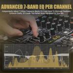 Professional Audio Mixer 4 Channel Sound Board Console System 99 DSP DJ Mixer 48V Phantom for Karaoke DJ Studio Streaming Recording