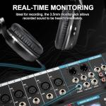 SIKUING 12 Channel Audio Interfacer Sound Board Mixer DJ Mixer 16-Bit DSP Effect USB Audio Mixer +48V Phantom Power Bluetooth Mixer for Karaoke Studio Streaming Recording,Live Streaming