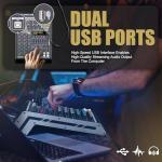 Professional Audio Mixer 4 Channel Sound Board Console System 99 DSP DJ Mixer 48V Phantom for Karaoke DJ Studio Streaming Recording