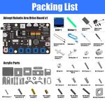Adeept 5DOF Robotic Arm Kit Compatible with Arduino IDE, Programmable DIY Coding STEM Educational 5 Axis Build Robot Arm, Robot Starter Kit with OLED Display Processing Code and Tutorials - Black