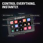 Elgato Stream Deck MK.2 – Studio Controller, 15 macro keys, trigger actions in apps and software like OBS, Twitch, ​YouTube and more, works with Mac and PC