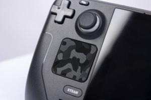 Luck&Link Touchpad Protector Steam Deck,Protective Skin Texture Sticker for Steamdeck OLED&LCD Touch Trackpads,High end Textured Skin (Shadow Camouflage-Black)